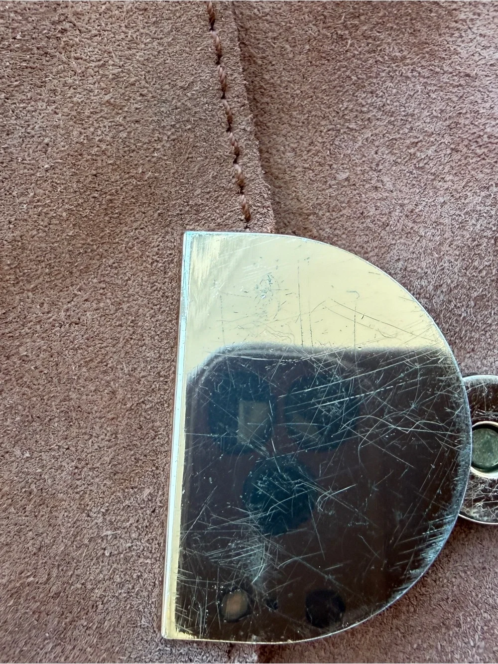 Brown Vegan leather and suede Moda Luxe Convertible backpack